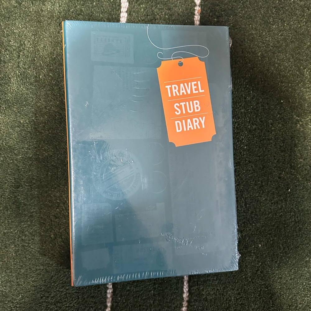 Travel Stub Diary in Teal and Orange